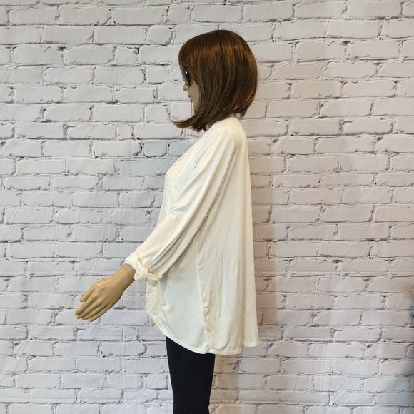 RXB, Boho long sleeve ivory embroidered blouse - Picture 7 of 9